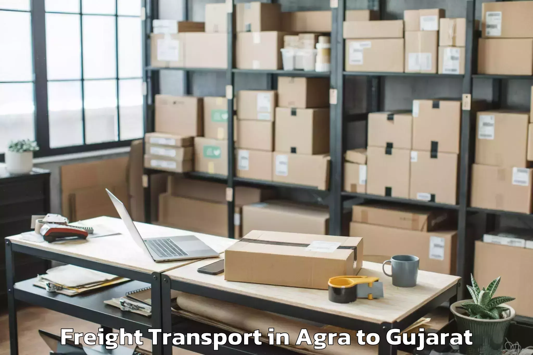 Leading Agra to Delvada Freight Transport Provider